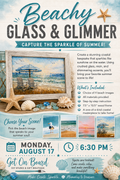 8/17 Beachy Glass & Glimmer - Monday, 8/17 @ 6:30