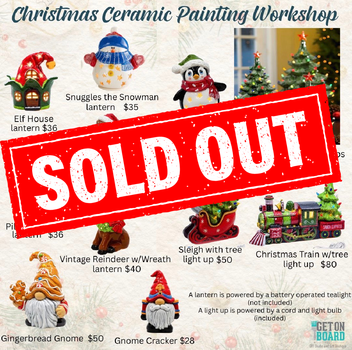 Christmas Ceramic Painting Workshop- Thurs. 11.19 @ 6:30pm